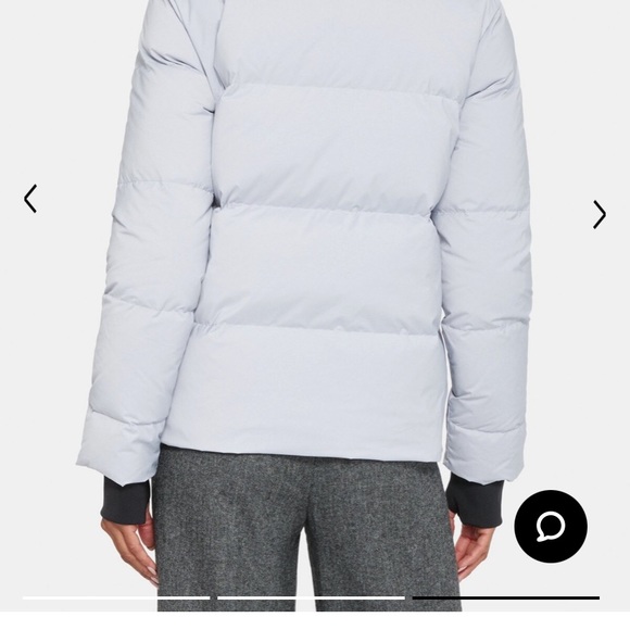 NWT Theory Puffer Jacket (Stand C Puffer) in Silver - Picture 3 of 6